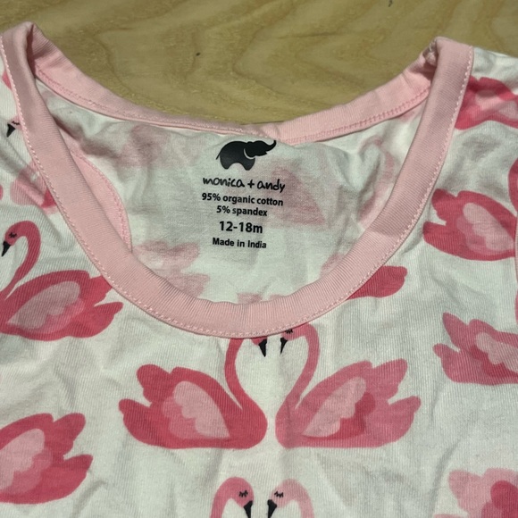 NWOT Monica & Andy Racerback Shortall Flamingo Print for Baby Girl - Picture 4 of 4